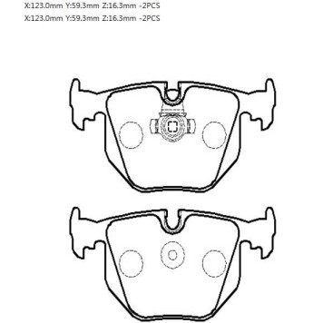 Колодки торм. ( №1 в корее) BMW 5 E60E63X-5(E53) подходит для Land Rover Range rover задние к-т <b>HSB HP5188</b>-1