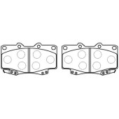 Колодки тормозные дисковые TOYOTA HILUX III 05- передние к-т <b>HSB HP5200</b>