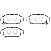 Колодки тормозные дисковые задн TOYOTA: AVENSIS VERSO 05-, SIENNA 03-10, PREVIA 00- <b>HSB HP5207</b>