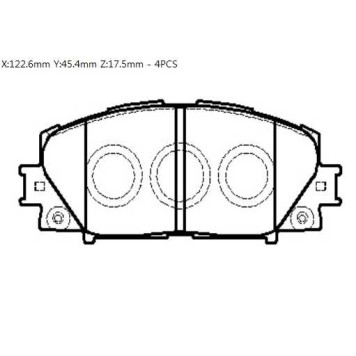 Колодки тормозные дисковые передн TOYOTA: YARIS 05- (-ABS, +ESP), ALLION 1.5 07-, BELTA 1.0, 1.5 05-, VITZ 1.0 VVTi 05- <b>HSB HP5245</b>-1