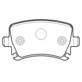 Колодки тормозные дисковые задн VW: Golf V, Caddy?, EOS, Touran  SEAT: Leon, Altea, Toledo ?  AUDI: A3(16 inch), A4, A6  SKODA Octavia <b>HSB HP8007</b>