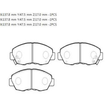 Колодки тормозные дисковые HONDA ACCORD SEDAN 98-, <b>HSB HP8151</b>-1
