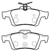 Колодки тормозные дисковые задн FORD: C-MAX 07-, FOCUS C-MAX 03-07, FOCUS II 04-, FOCUS II Turnier 04-, FOCUS II кабрио 06-, FOCUS II седан 05-, TOURNEO CONNECT 02-, TRANSIT CON <b>HSB HP8225</b>