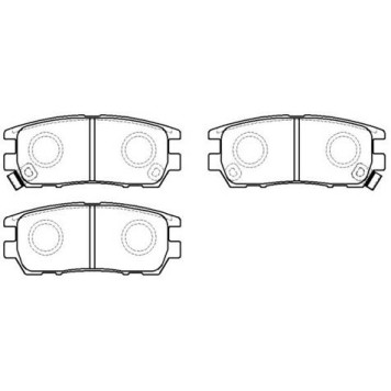 Колодки тормозные дисковые MITSUBISHI: PAJERO, MON <b>HSB HP8307</b>
