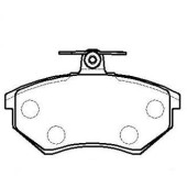 Колодки тормозные дисковые SEAT: Inca, Toledo  VW: Caddy, Golf <b>HSB HP8421</b>