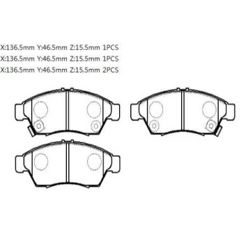 Колодки тормозные SUZUKI Liana (02-) (1.31.6) передние (4шт.) <b>HSB HP8442</b>-1