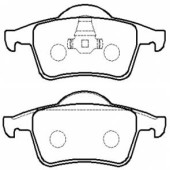 Колодки тормозные подходит для VOLVO S60,S70,S80 задние (4шт.) <b>HSB HP8560</b>