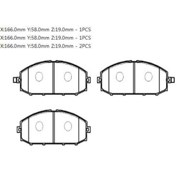Колодки тормозные дисковые NISSAN SAFARI, PATROL <b>HSB HP9066</b>-1