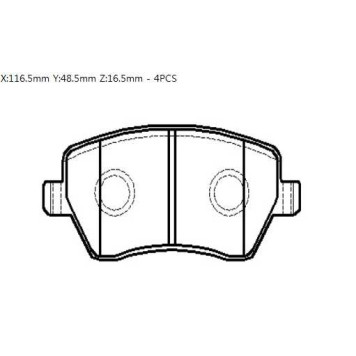 Колодки тормозные дисковые NISSAN RENAULT Clio, Modus, MICRA <b>HSB HP9080</b>-1
