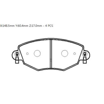 Колодки тормозные FORD Mondeo 3 (1.8/2.5/2.0 D) (00-) подходит для Jaguar X-Type передние (4шт.) <b>HSB HP9435</b>-1