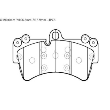 Колодки торм. ( №1 в корее) AUDI Q7VOLKSWAGEN TOUAREGPORSCHE CAYENNE 02> (R18) перед. к-т <b>HSB HP9661</b>-1