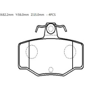 Колодки тормозные дисковые NISSAN: PRIMERA <b>HSB HP9786</b>-1