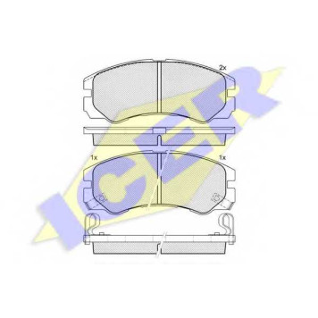 Колодки тормозные дисковые для ACURA SLX / ISUZU TROOPER(UB) / OPEL FRONTERA(5#MWL4,5#SUD2,6B#), MONTEREY(UBS#) <b>ICER 140990 / 21845</b>
