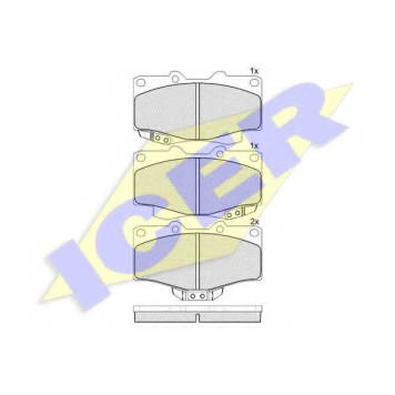 Колодки тормозные дисковые для TOYOTA 4 RUNNER, HILUX, LAND CRUISER 90, LAND CRUISER, STOUT / VW TARO <b>ICER 141007 / 21679</b>