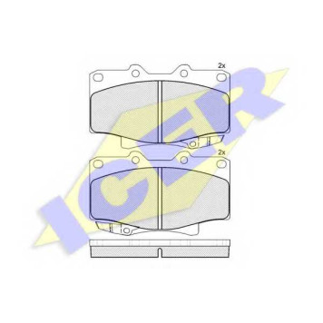 Колодки тормозные дисковые для TOYOTA LAND CRUISER(#J7#, #J8#, BJ7#, HZJ7#, KZJ7#, LJ7#, PZJ7#, RJ7#) <b>ICER 141026 / 21775</b>