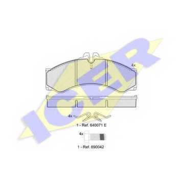 Колодки тормозные дисковые для VW LT(2, 2DA, 2DB, 2DC, 2DD, 2DE, 2DF, 2DH, 2DK) <b>ICER 141126-204 / 29076</b>