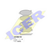 Колодки тормозные дисковые для FORD TRANSIT(FA# #,FB# #,FC# #,FD# #,FM# #,FN# #,FS# #,FZ# #) <b>ICER 141498-701 / 23434</b>