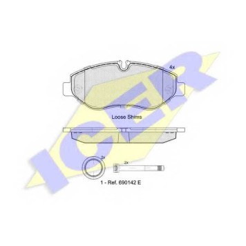 Колодки тормозные дисковые <b>ICER 141832 / 29229</b>