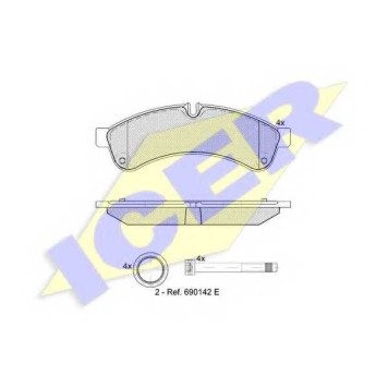 Колодки тормозные дисковые <b>ICER 151880 / 29231</b>