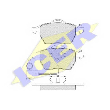 Колодки тормозные дисковые для AUDI 100(4A,C4), A6(4A,C4) <b>ICER 180808 / 20676</b>