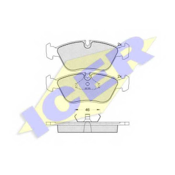 Колодки тормозные дисковые для VOLVO 850(LS,LW), C70, S70(LS), V70(LV), XC70 CROSS COUNTRY <b>ICER 180934 / 21273</b>