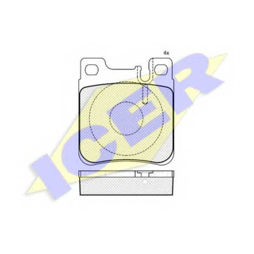 Колодки тормозные дисковые для CHRYSLER CROSSFIRE / MERCEDES , C, CLK, E, S, SL, SLK <b>ICER 180976 / 21305</b>
