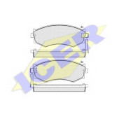 Колодки тормозные дисковые для INFINITI G20 / NISSAN 200 SX(S13), PRAIRIE(M11), PRIMERA(W10), SILVIA, SKYLINE(R33) <b>ICER 180986 / 21527</b>