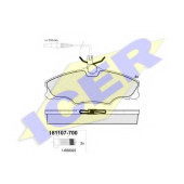 Колодки тормозные дисковые для PEUGEOT 406(8B,8E/F) <b>ICER 181107-700 / 21724</b>