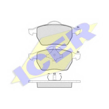 Колодки тормозные дисковые для AUDI A3, TT / SKODA OCTAVIA / VW BORA, GOLF, PASSAT, VENTO <b>ICER 181131 / 21911</b>