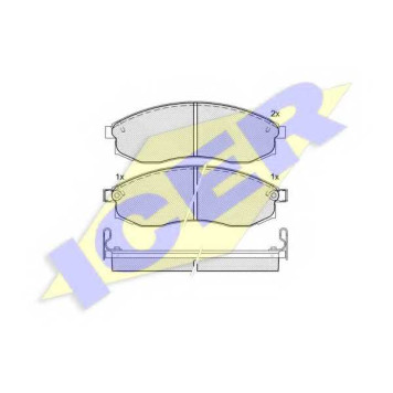 Комплект тормозных колодок, дисковый тормоз <b>ICER 181179</b>