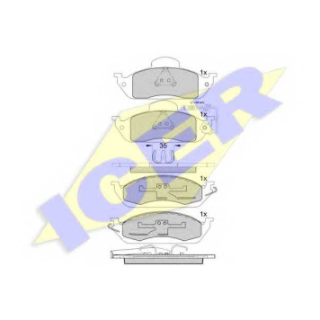 Колодки тормозные дисковые для MERCEDES M(W163) <b>ICER 181276 / 23193</b>