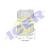 Колодки тормозные дисковые для MERCEDES C(CL203,S203,W203), CLK(A209,C209), CLS(C219), E(S211,W211), S(C215,W220), SL(R230), SLK(R171) <b>ICER 181389-203 / 23745</b>