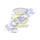Колодки тормозные дисковые для CHRYSLER DELTA / FIAT BRAVO, DOBLO, LINEA, MULTIPLA, PUNTO, STILO Multi, STILO / LANCIA DELTA / OPEL COMBO <b>ICER 181440-701 / 23708</b>