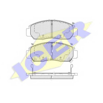 Колодки тормозные дисковые для ACURA CL, LEGEND, RL, TL, TSX / HONDA ACCORD, CIVIC, FR, LEGEND, STEPWGN, STREAM <b>ICER 181543 / 23729</b>