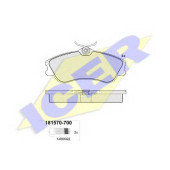 Колодки тормозные дисковые для CITROEN XSARA(N68) / PEUGEOT 206(2A/C,2D,2E/K) <b>ICER 181570-700 / 23346</b>