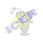 Колодки тормозные дисковые для AUDI A4(8D2,8D5,B5), A6(4B2,4B5,C5), ALLROAD(4BH,C5) / VW PHAETON(3D#) <b>ICER 181571 / 23280</b>