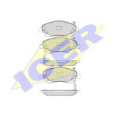 Колодки тормозные дисковые для TOYOTA AVENSIS(T25, T25#), COROLLA(#E12J#, #E12T#, CDE12#, E15#, R1#, ZDE12#, ZER#, ZZE12#) <b>ICER 181573 / 23768</b>