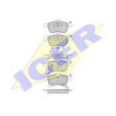 Колодки тормозные дисковые для CHEVROLET ZAFIRA(F75) / OPEL ADAM, ASTRA(L08,L35,L48,L67,L69), COMBO, CORSA(F08,F68,W5L), MERIVA, ZAFIRA(A05) <b>ICER 181592 / 23832</b>