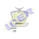 Колодки тормозные дисковые для CITROEN C5(RD#,TD#) / PEUGEOT 407(6C#,6D#,6E#), 607(9D,9U) <b>ICER 181658-703 / 24135</b>