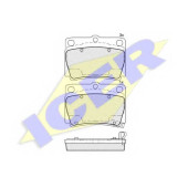 Колодки тормозные дисковые для MITSUBISHI PAJERO(K90,V2#W,V3#W,V4#W) <b>ICER 181719 / 23593</b>