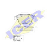 Колодки тормозные дисковые для CITROEN C4(LA#,LC#) / PEUGEOT 307(3A/C,3B,3E,3H) <b>ICER 181729-701 / 24150</b>