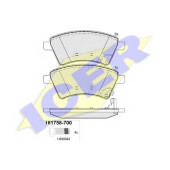Колодки тормозные дисковые для FIAT SEDICI(FY#) / SUZUKI SX4(EY,GY) <b>ICER 181758-700 / 24391</b>