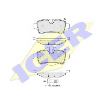 Колодки тормозные дисковые <b>ICER 181812 / 24289</b>