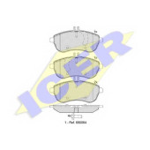 Колодки тормозные дисковые для MERCEDES C(C204, C205, S204, S205, W204, W205), E(A207, C207, S212, W212), SLC(R172), SLK(R172) <b>ICER 181821 / 24306</b>