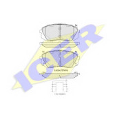 Колодки тормозные дисковые для HYUNDAI i40 CW(VF), i40(VF), ix35(EL,ELH,LM), SONATA(LF,YF), TUCSON(TLE) / KIA OPTIMA, SOUL(PS), SPORTAGE(QL,SL) <b>ICER 181826-201 / 25205</b>