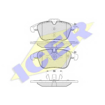 Колодки тормозные дисковые <b>ICER 181885 / 24084</b>