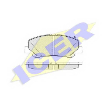 Колодки тормозные дисковые для TOYOTA ALPHARD / VELLFIRE(AGH3#, ANH2#, ATH2#, AYH3#, GGH2#, GGH3#), PREVIA(ACR3#, ACR5#, AHR5#, CLR3#, GSR5#, MCR3#) <b>ICER 181897 / 24601</b>