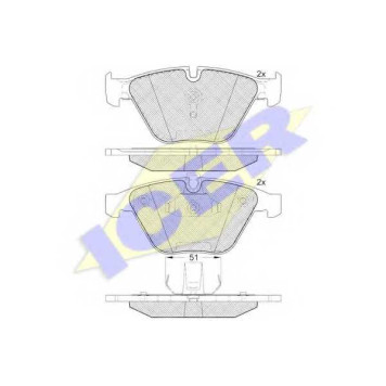 Колодки тормозные дисковые <b>ICER 181940-203 / 23312</b>