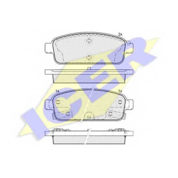 Колодки тормозные дисковые для CHEVROLET CRUZE, ORLANDO, TRACKER, VOLT / OPEL AMPERA, ASTRA GTC J, ASTRA, CASCADA, MOKKA, ZAFIRA <b>ICER 181943 / 25096</b>