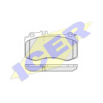 Колодки тормозные дисковые для MERCEDES CLS(X218), E(A207,C207,S212,W212) <b>ICER 181950 / 24976</b>